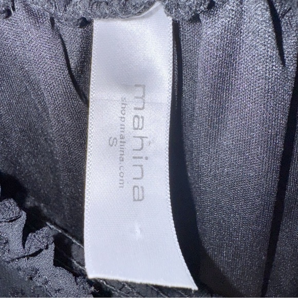 Mahina Dress Black Swiss Dot Off Shoulder Mini Sz Small D15186DIZ Beach Summer - Picture 6 of 8